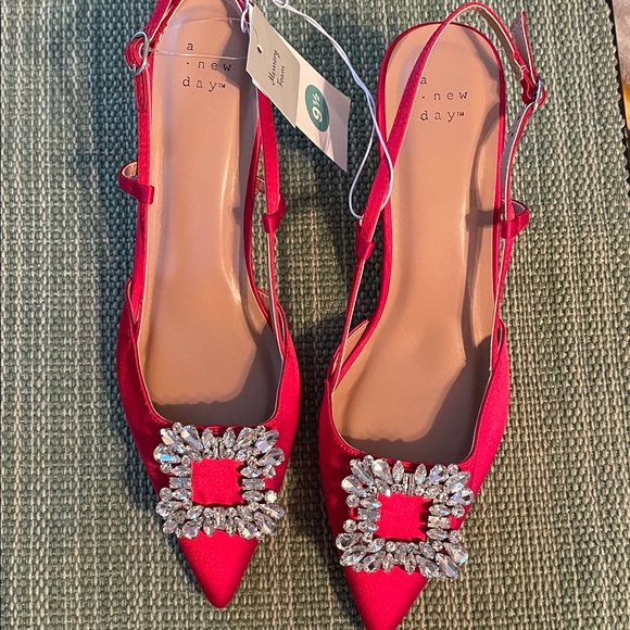 a new day Shoes - A New Day Women's Vibrant Red Slingback Heels